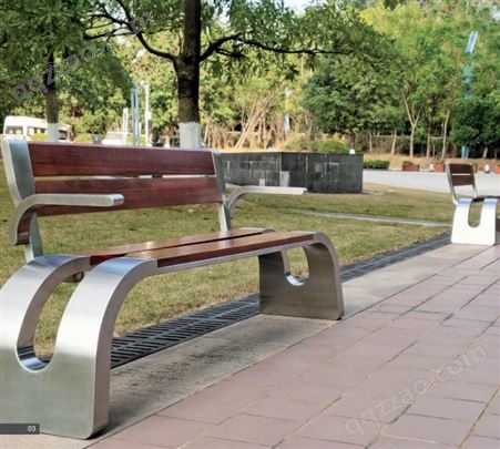 ZJA7103靠背休闲椅 公园街道小区 木椅环保 定制定做 全国可售