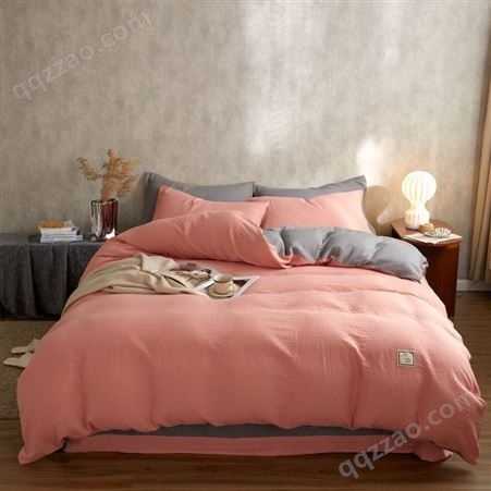 冬天床上四件套粉色 四件套床上用品紫色 四件套床上用品灰色 金凤凰家纺